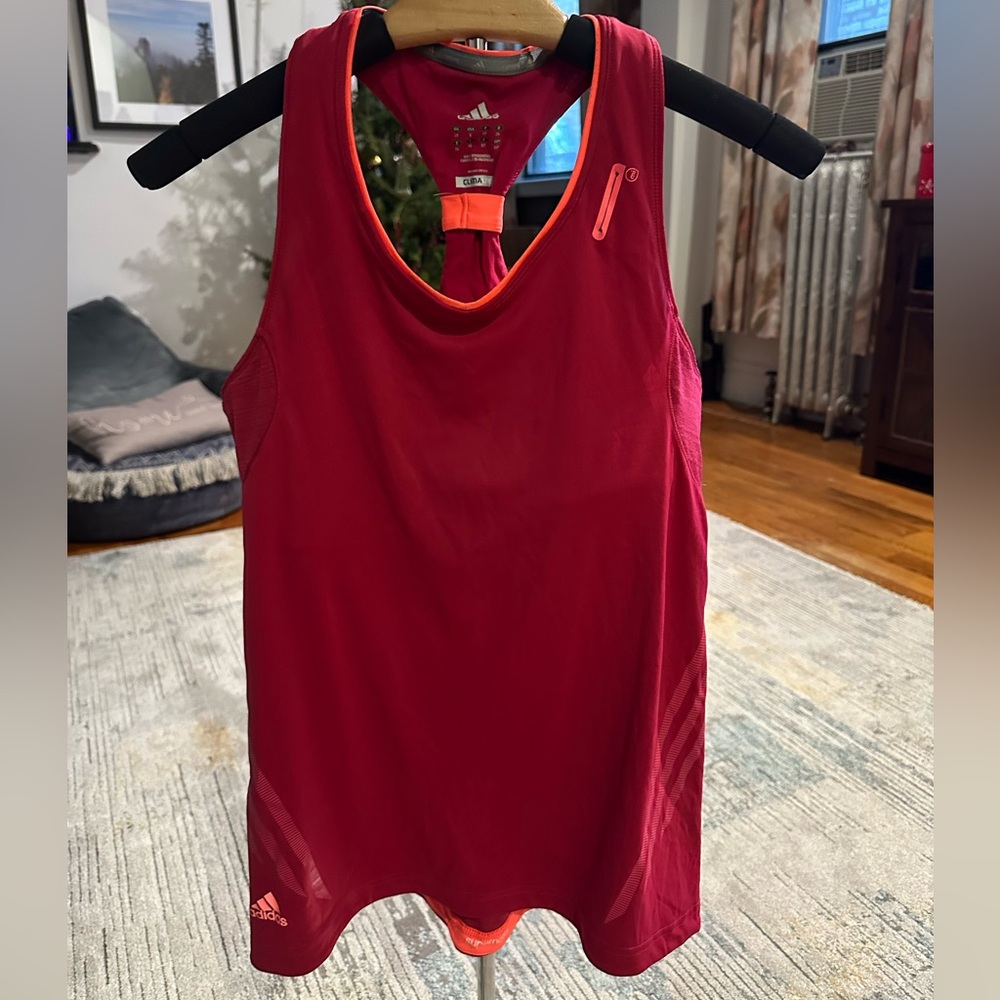 Adidas Women's Vibrant Pink ClimaLite Workout Tank Top - Picture 2 of 10